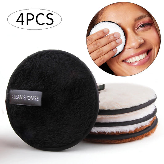 4Pcs Makeup Remover Wipes Reusable