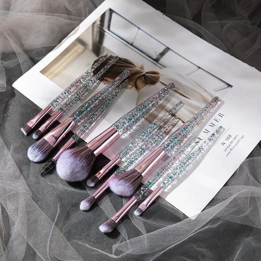 Makeup brush 10 piece suit Makeup tools Soft hair powder blusher