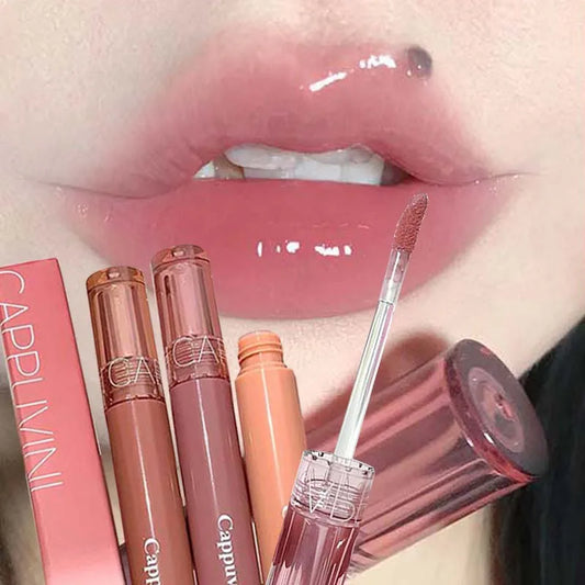Clear Fruit Juice Lip Gloss Crystal Jelly Moisturizing Lips Oil Lasting No Sticky Sexy Lip Gloss Lipstick Makeups Lips Care